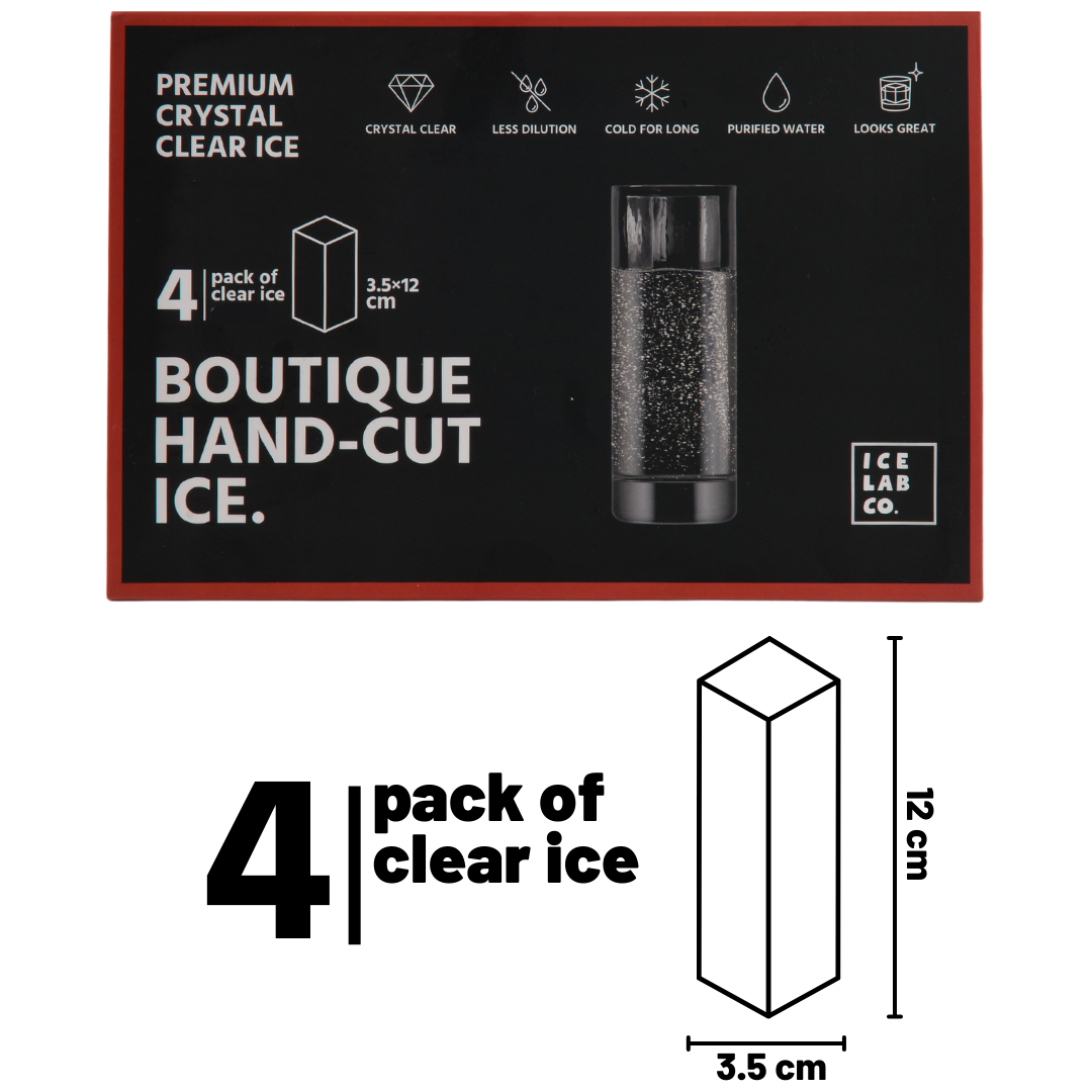 Clear Ice 3.5x12cm - 4 Pack