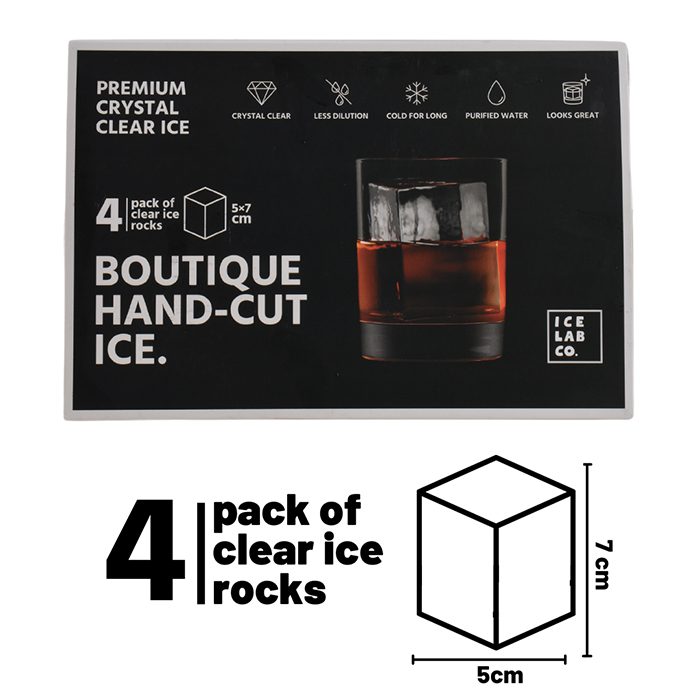 Clear Ice 5x7cm - 4 Pack